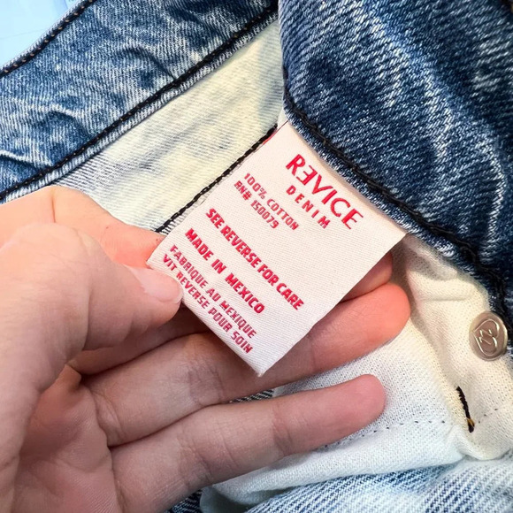 REVICE Ex Boyfriend Bleach Dyed High Waist Denim Jeans in Bright Lights 29 NWT - Picture 8 of 9